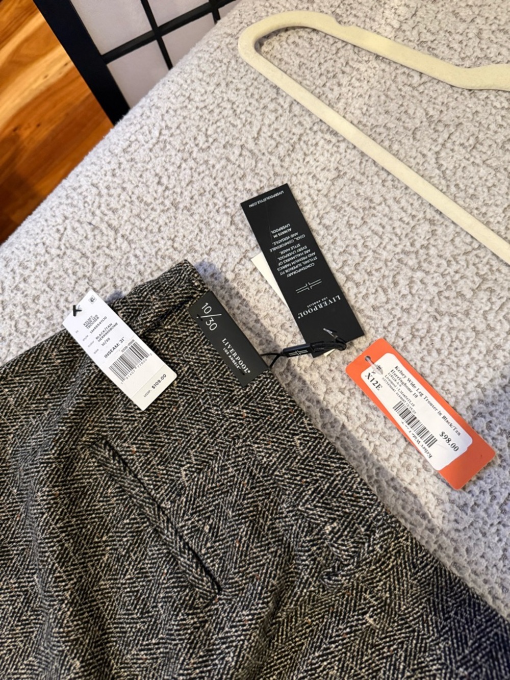 Liverpool Gray Tweed Wide-Leg Pants NWT – High Rise Tailored Career Chic - Picture 2 of 4